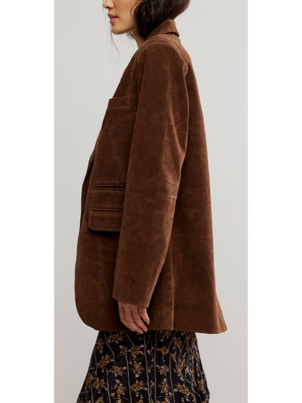 Free People Oversized Brown Blazer - Picture 6 of 13